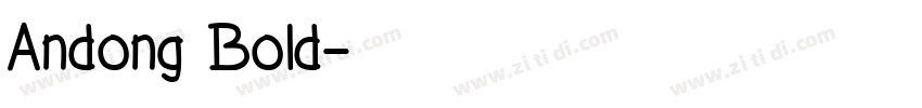 Andong Bold字体转换